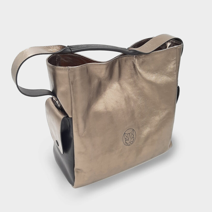 Bolso de hombro bronce