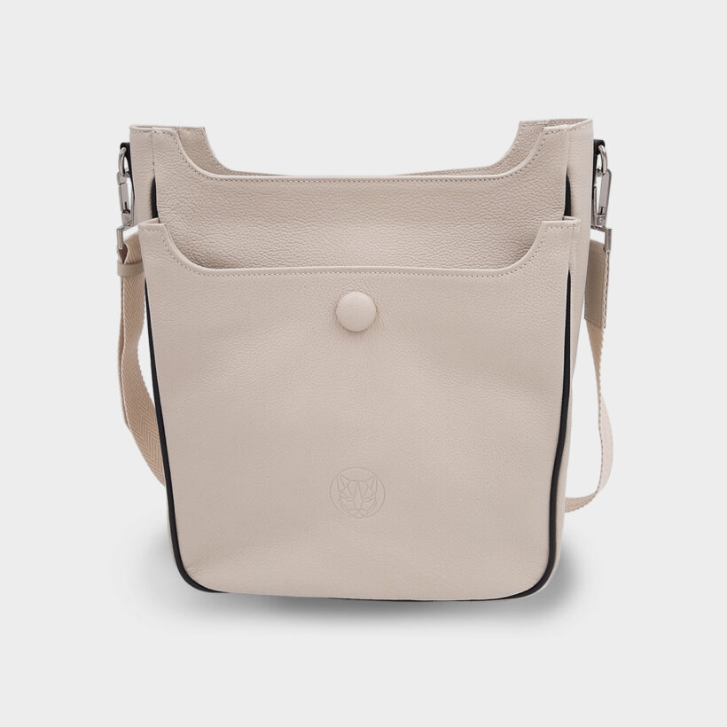 Bolso piel bandolera crudo