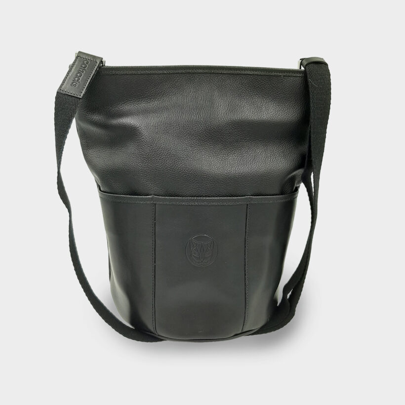 bolso piel negro